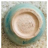 Collection of Pottery Including Ruby Red Vase, Kashan Turquoise Glazed pottery Bowl and More!