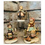 Three Vintage Goebel Germany Hummel Wayside Harmony, Just Resting and "On Holiday"
