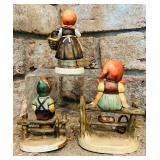 Three Vintage Goebel Germany Hummel Wayside Harmony, Just Resting and "On Holiday"