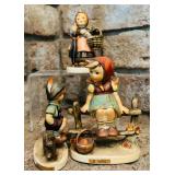 Three Vintage Goebel Germany Hummel Wayside Harmony, Just Resting and "On Holiday"