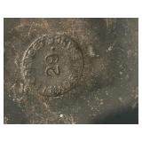 Two Vintage Piece Le Creuset Enzo Mari Sky Blue Cast Iron Casserole Dishes