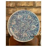 Large Round Caglar India Ceramic Coaster and Heart Shaped Trinket Dish