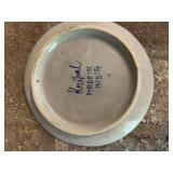 Large Round Caglar India Ceramic Coaster and Heart Shaped Trinket Dish