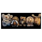 Five Artisonia Rinconada Animal Figurines