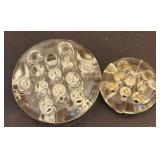 Grouping of Glass and Metal Floral Frogs