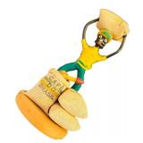 Brazilian Decor including Book, Hand Carved Brazilian Nut Pot Rattle, Peruvian Gourd and Cuban Folk-art Figurine Depicting a Coffee Worker