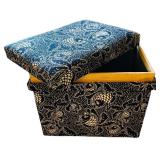 Vintage Navy Blue and White Asian Tea Boxes
