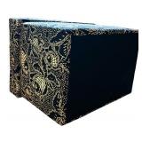 Vintage Navy Blue and White Asian Tea Boxes