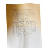 Vintage Oak Roll Top Desk by Oak Crest Manufacturing with Brass Hardware