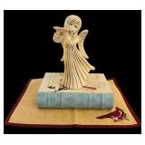 Beautiful Vintage "Book" Box with Cardinal and Porcelain by Phyd Angel