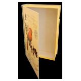 Beautiful Vintage "Book" Box with Cardinal and Porcelain by Phyd Angel