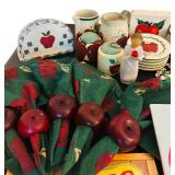 Large Variety of Decorative Apple Themed Items