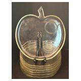 Vintage Apple Motif Glass Plates and Bowls