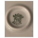 Vintage White Covered Serving Dish, Gravy Boat and Butter Dish by Racine and Pope-Gosser