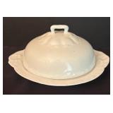 Vintage White Covered Serving Dish, Gravy Boat and Butter Dish by Racine and Pope-Gosser