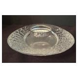 Orrefors Crystal Discus Votive Candle Holder Designed by Lars Hellsten