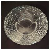 Orrefors Crystal Discus Votive Candle Holder Designed by Lars Hellsten