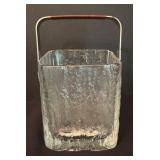 Vintage Hoya Mikasa Frostfire Ice Bucket with Tongs