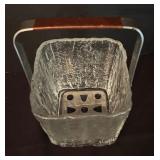 Vintage Hoya Mikasa Frostfire Ice Bucket with Tongs