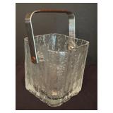 Vintage Hoya Mikasa Frostfire Ice Bucket with Tongs
