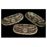 Three Anchor Hocking Relish Dishes / Banana Split Dishes