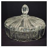 Vintage Crystal and Clear Glass Vases and Covered Candy Dish