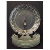 Seven Vintage Apple Accented Glass Plates by Ocean