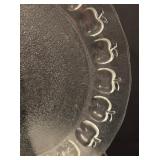 Seven Vintage Apple Accented Glass Plates by Ocean