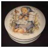 Four Pretty Porcelain Trinket Boxes by Hummel, Enesco and More!