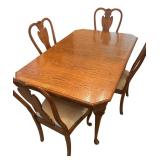 Elegant Vintage Dining Room Table with Four Chairs from Dayton Hudson