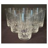 Set of Six Waterford Crystal Lismore Flat Tumbler Glasses