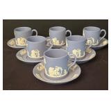 Wedgwood Jasperware Demitasse Cups with Saucers