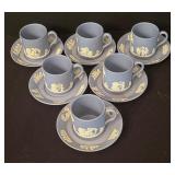 Wedgwood Jasperware Demitasse Cups with Saucers