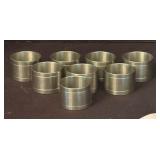 Eight Selangor Pewter Napkin Rings