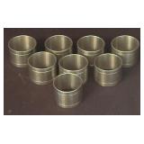 Eight Selangor Pewter Napkin Rings