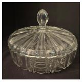 Crystal and Clear Glass Covered Candy Dish, Vase and Dish