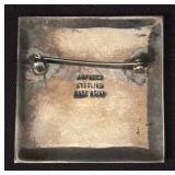 Siam Niello Sterling Silver Brooch