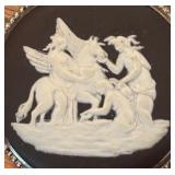 Wedgwood Black Jasperware Sterling Silver Accented Brooch