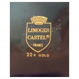 Beautiful Romantic 22k Gold Accented Dish by Limoges Castel of France