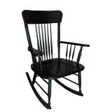 Black Vintage Wooden Rocking Chair
