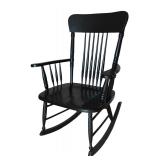 Black Vintage Wooden Rocking Chair