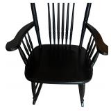 Black Vintage Wooden Rocking Chair