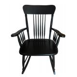 Black Vintage Wooden Rocking Chair