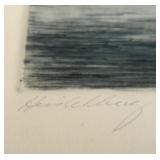 Framed Vintage Print of Heidelberg, Germany /  Colored Etching "View of Heidelberg" Signed