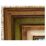 Original Oil Painting on Board, Titled "Autumn Birch Trees by the Lake," by Artist C. Mattison