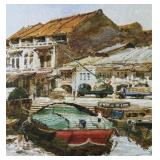 "Singapore River" Watercolor by Tong Chin Sye