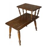 Ethan Allen Baumritter Mid Century Two Tier Side Table