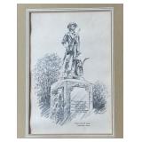 "Minute Man Statue" Print by R.E. Kennedy