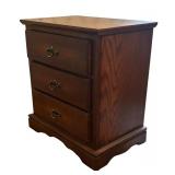 Traditional Three Drawer Nightstand / Side Table