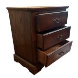 Traditional Three Drawer Nightstand / Side Table